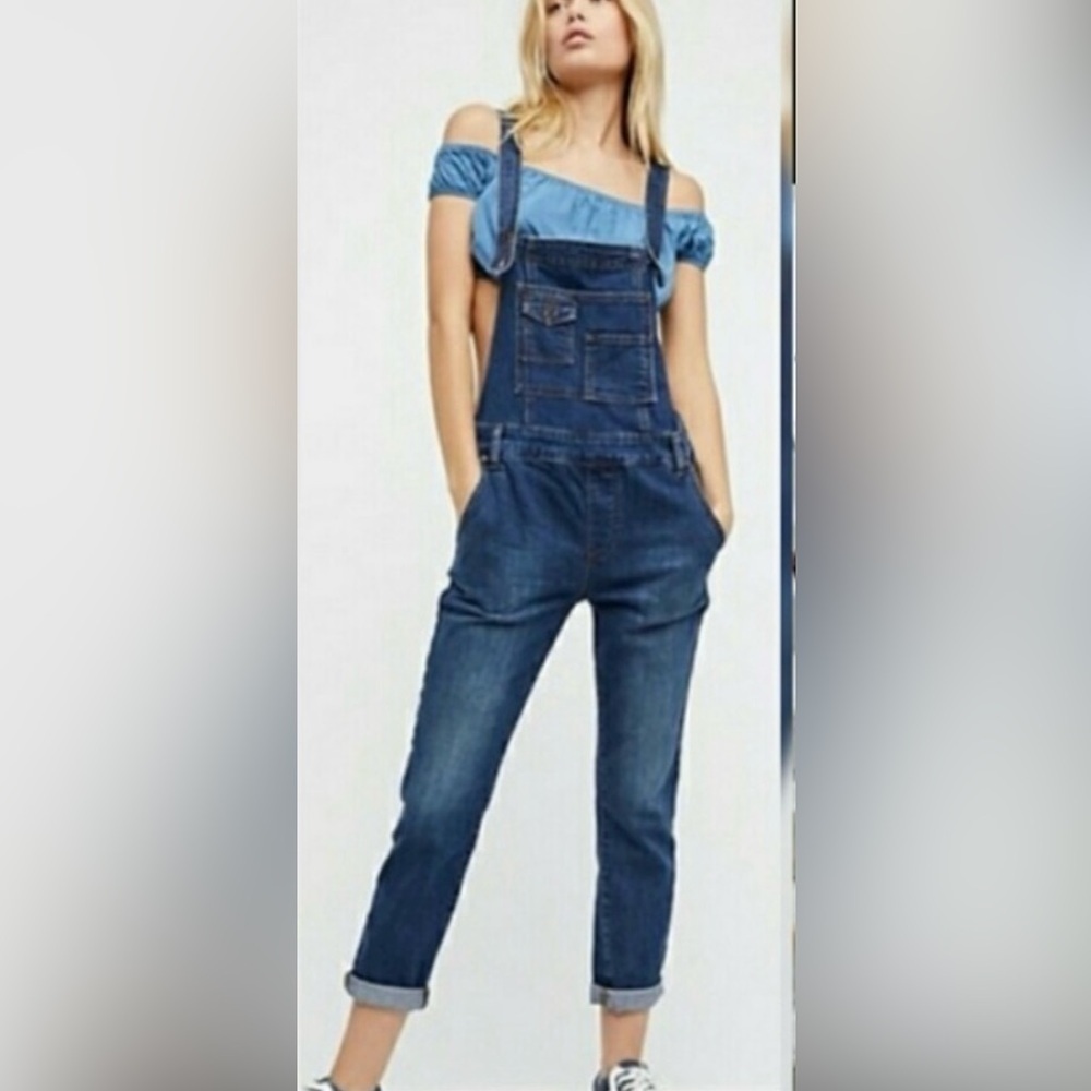Free people denim overalls - Picture 2 of 7